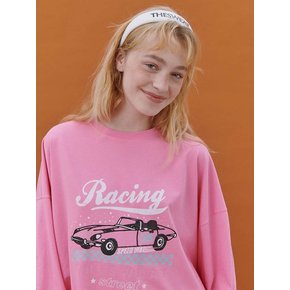 Racing Oversized-fit T-shirt (PINK)