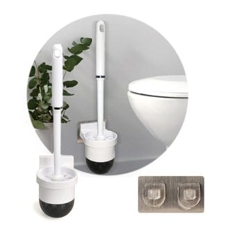 월드크린 벽걸이용 변기솔 세트/변기청소 변기크리너 욕실