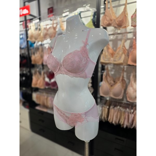 [시흥점] S 와코루 ) 엘레강스 사이드커버업 브라, 백레이스 팬티 세트 [WBR1955/WPT1955A-PK]