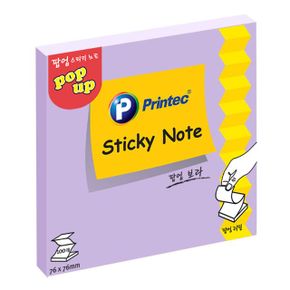 프린텍 팝업스티키노트 P7676V 보라 76x76 X ( 5매입 )