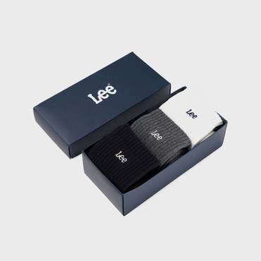 LEE 남성 트위치 로고 삭스 3PACK 믹스 LE2501SK41MX