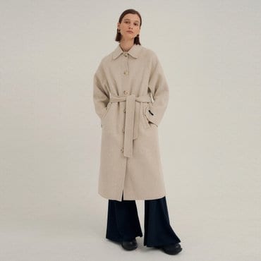 룩캐스트 LIGHT BEIGE RAGLAN HANDMADE WOOL COAT