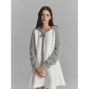 Fur Ribbon Bolero Gray