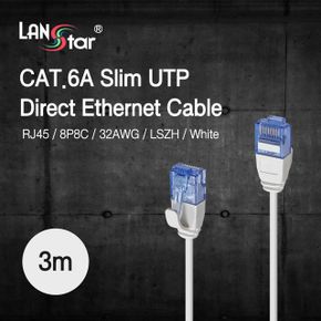 UTP Slim 랜 케이블 Cat.6A 3m X ( 2매입 )