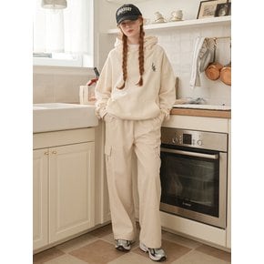 Corduroy banding cargo pants Cream