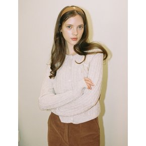 TWIST KNIT CARDIGAN BEIGE