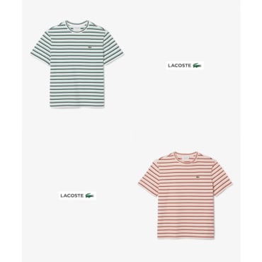 라코스테 (여성) 25SS 멀티 스트라이프 반팔 티셔츠 TF0352-55G 2컬러 (택1)