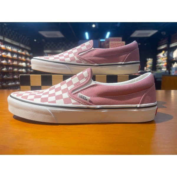[여주점] (남여공용) 스니커즈 클래식 슬립온 컬러띠어리 체커보드 (핑크) (VN0A2Z41C3S)