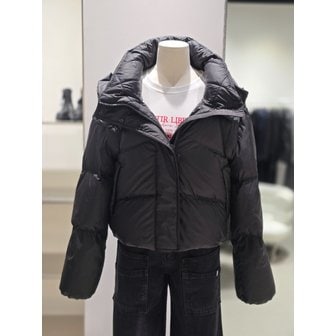 에고이스트 [여주점] 볼륨 후드 레터링자수 숏 구스 다운점퍼 EQ4ONZ51