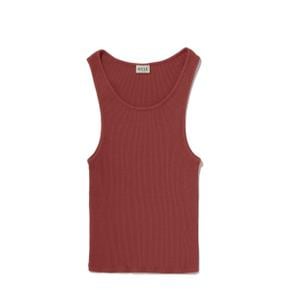 큘 THE RIBBED LENNY TANK TOP - MOCHA