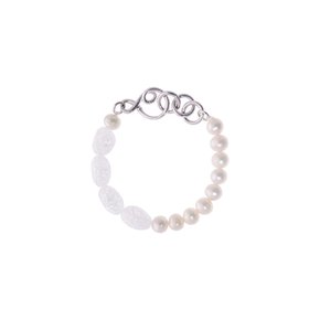 WHITE CRYSTAL QUARTZ CRACK PATTERN BRACELET