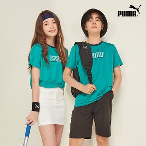 [PUMA] NEW 푸마키즈 주니어 데일리 반팔티셔츠 그린.