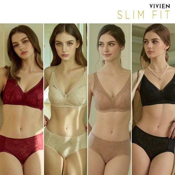 [방송히트]비비안 슬림핏 15차 텐셀 빅사이즈 풀컵 편안한 보정 노와이어 패키지(75A85C)