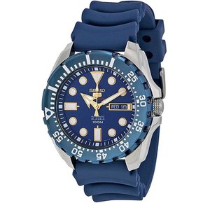 세이코 Seiko Diver Automatic Blue Dial Blue Rubber Mens Watch SRP605K2 []