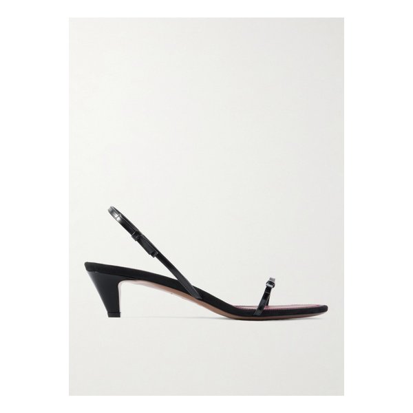 디우 보우 장식 페이턴트 가죽 슬링백 샌들 블랙 1647597352723037