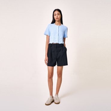 마쥬 [시즌오프 30%] 린넨 핀턱 밴딩 쇼츠
