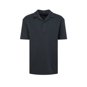 [25SS] [스테디셀러] 다크터키쉬블루《Sucker Twill》 세미오버 카라 티셔츠 WXTS5B302T3