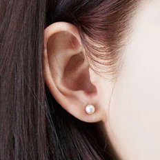 14k 귀걸이 아코야 해수 진주 이어링 6mm