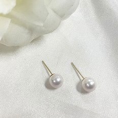 14k 귀걸이 아코야 해수 진주 이어링 6mm