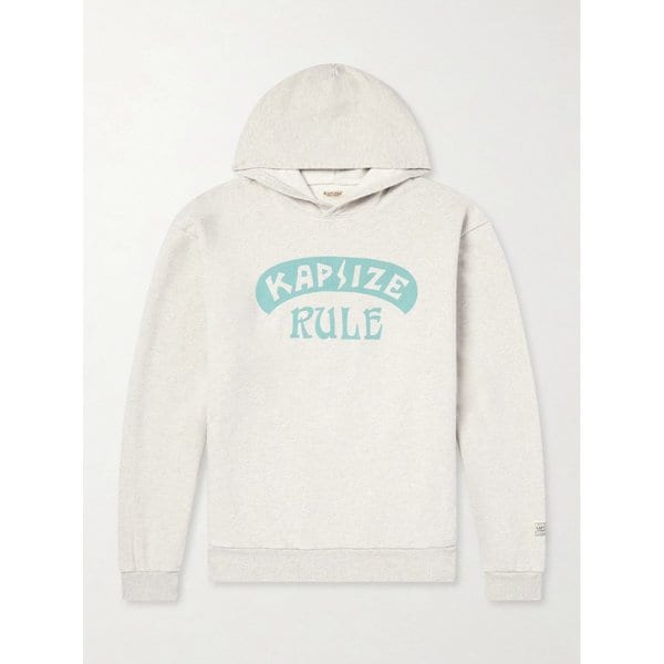 프린트 울 블렌드 저지 후드 티셔츠 46376663162925146