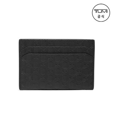 TUMI [TUMI KOREA] 나소 슬림 카드 케이스 블랙 텍스처 모노그램_01262159TXTMD
