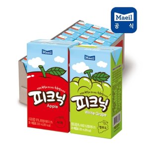 매일 피크닉 혼합 사과 200ml 24팩+청포도 24팩/음료/음료수