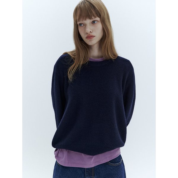 울 에센셜 라운드넥 니트_5COLORS