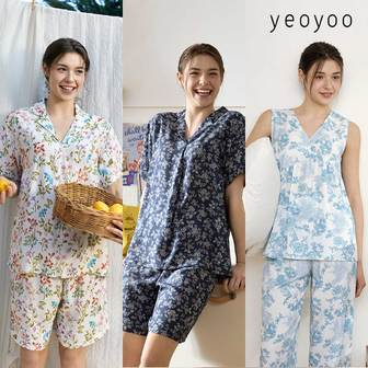 여유(yeoyoo) [직] 25SS최신상 여유(yeoyoo) 인견 파자마 3세트(6종)