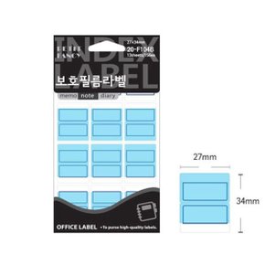 보호필름 견출지 청색 F104B 27x34mm 라벨 정부화일_WD34669