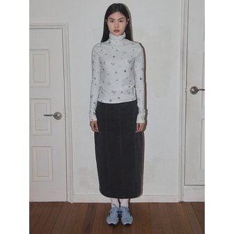 rysm Panneled corduroy skirt - Charcoal