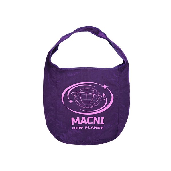 GRAPHIC PACKABLE SHOULDER BAG PURPLE