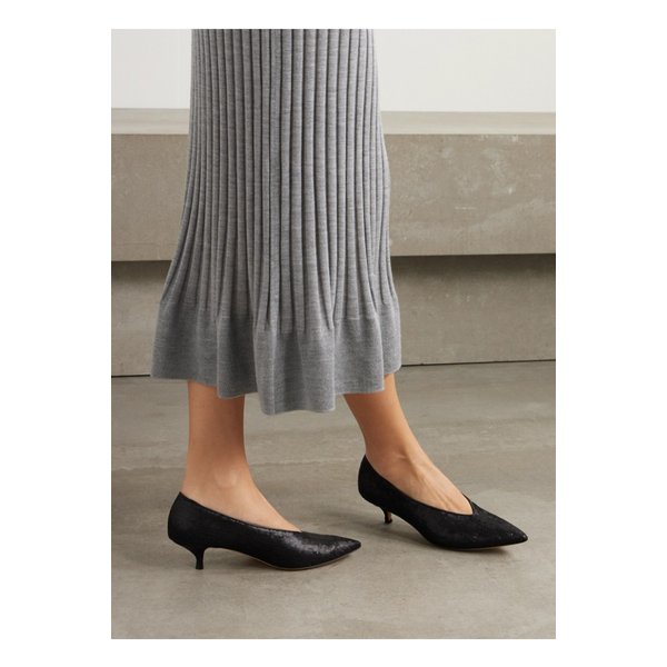 엠 파슨스 베네토 시퀸 가죽 펌프스 블랙 1647597352755095