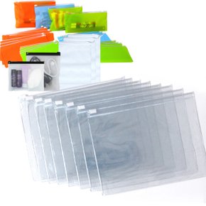 고주파투명지퍼백10장24x15cm/PVC슬라이드(28YD)