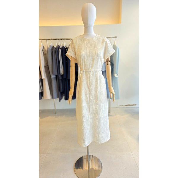 [여주점] [JJ 지고트] 여성 텍스쳐 돌먼 라운드넥 원피스GS4A0OPR41