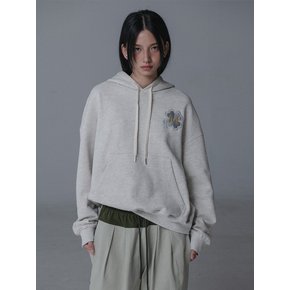 CLOVER M NEEDLEWORK HOODY_OATMEAL