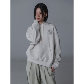 CLOVER M NEEDLEWORK HOODY_OATMEAL