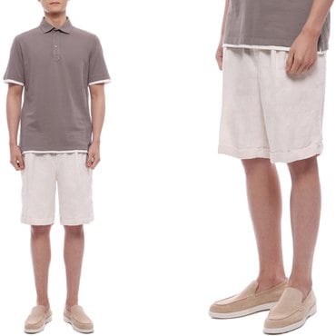 브루넬로쿠치넬리 25SS 남성 린넨 롤업 버뮤다 쇼츠 팬츠 (M243DU0020 C5797 25S)