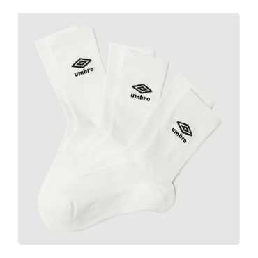 엄브로 남녀공용 1X1 에센셜 3PACK 크루 삭스 UQ123CSC12SCW