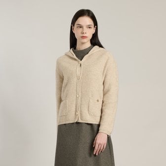 올앤썬드리 [여주점] 올앤선드리 알파카 메탈릭 후드 가디건 A5WAK163