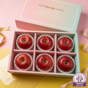Premium사과세트2호(사과6입/2.1kg내외)_신세계보자기+안전외피박스