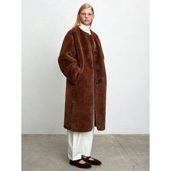 HAVELESS CARYS REVERSIBLE SHEARLING COAT BROWN