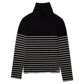 The Tissue Turtleneck - Black/Cream