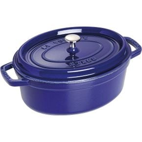 일본 스타우브 냄비0108 staub 스토우브  피코코코토 타원형 그랑블루 31cm 큰 양손 주물 법랑