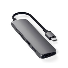 USB C타입 6n1 알루미늄 슬림 맥북 멀티 허브 어댑터 V2