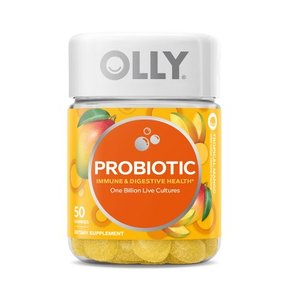 면역 및 소화 지원을 위한 OLLY 프로바이오틱 츄어블 구미 - 열대 망고 - 50ct, 올리 건강식품