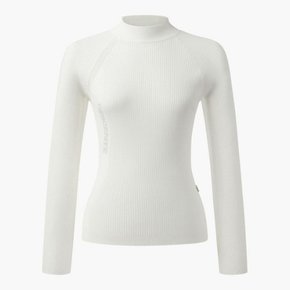 골프웨어 BQC DQ31WFKP9K-OWTG 여성 골지 모크넥 풀오버 / OFF WHITE