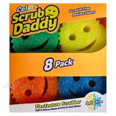 스크럽대디 미국 국민 수세미 스펀지 8개 SCRUB DADDY COLORS