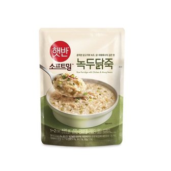  CJ제일제당 햇반 소프트밀 녹두닭죽 420g x3개