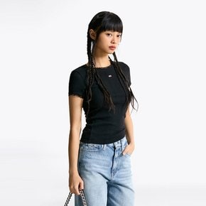 T32F0TTO31TWT1BDS 슬림 포인텔 립 티셔츠