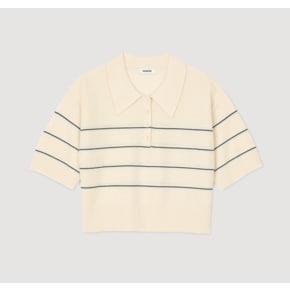 스트라이프 폴로 니트 반팔 티셔츠 (관부가세포함) Sandro T-Shirts SF25S3FRP16